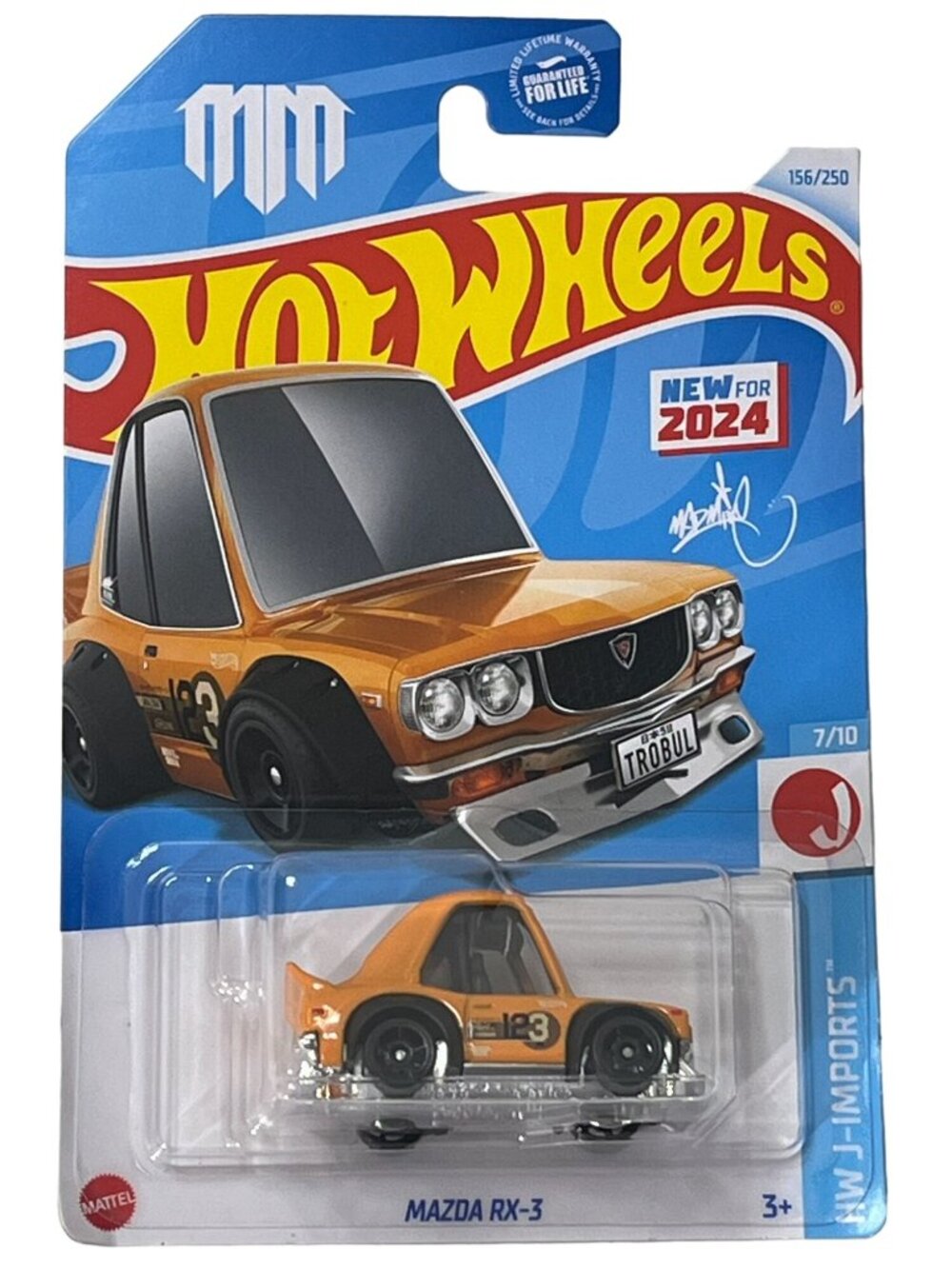 Hot Wheels Mazda RX-3 Orange J-Imports 7/10 156/250 JDM Diecast 2024